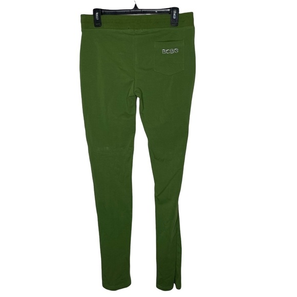 NWOT bcbgmaxazria green pants Rhinestone bedazzled Y2K Vintage Large - Picture 7 of 7